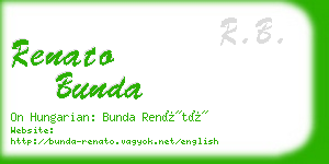 renato bunda business card